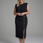 Camlette | Cap Sleeve Asymmetric Midi Dress