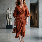 Dorsette | Sculpted Waist Panel Midi Dress