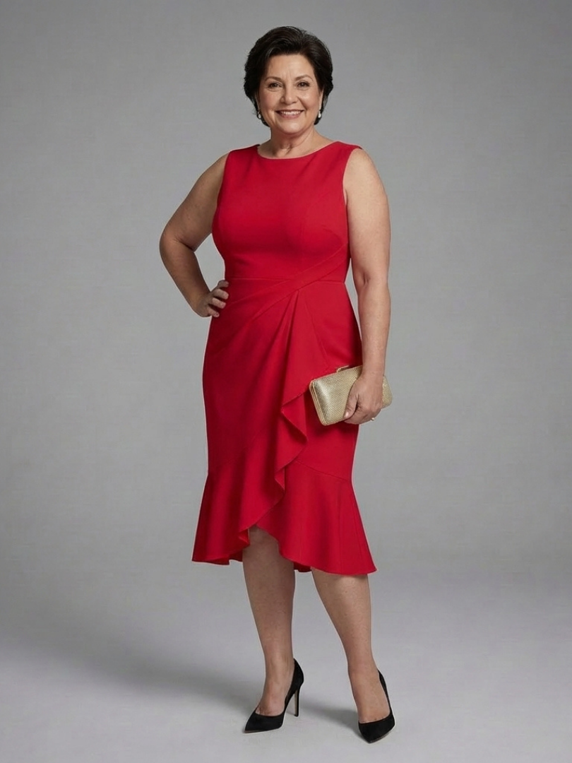 Wrennala | Sleeveless Wrap Detail Midi Dress