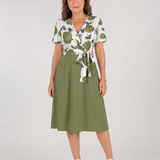 Valwen | Floral Tie Waist Midi Dress