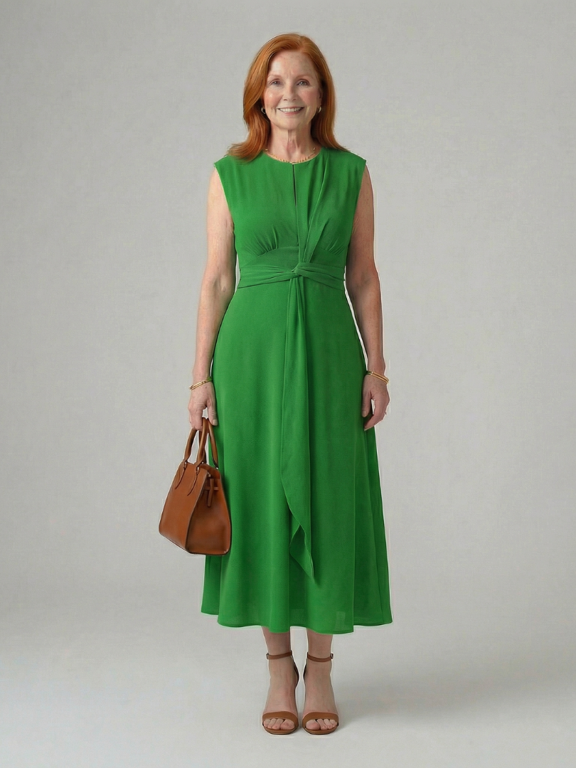 Kalmae | Clean Tie Midi Dress