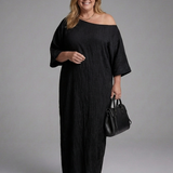 Pruwen | One Shoulder Draped Maxi Dress