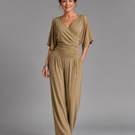 Noretta | Cold Shoulder Wrap Waist Relaxed Jumpsuit