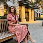 Delwen | Wrap Style Puff Sleeve Midi Dress
