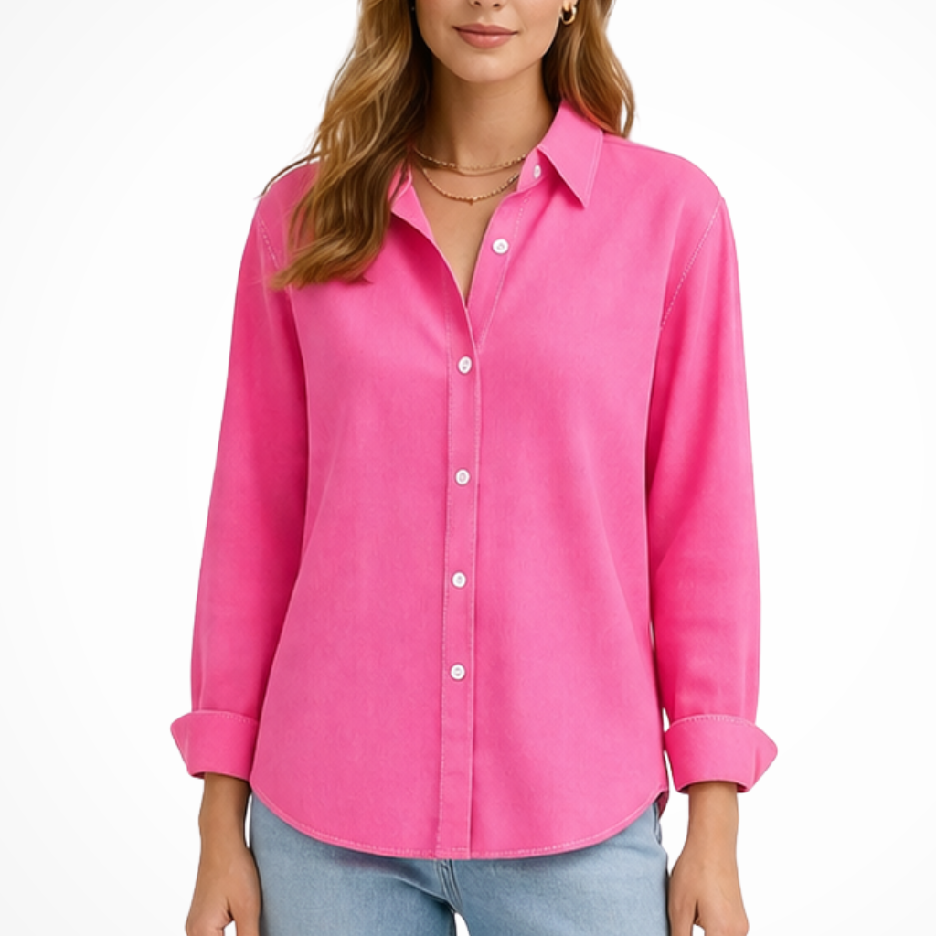 Darcy | Women Relaxed Fit Long Sleeve Collared Button Down Shirt