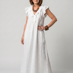 Temrose | Sleeveless Ruffle Trim Midi Dress