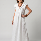 Temrose | Sleeveless Ruffle Trim Midi Dress