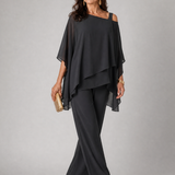 Taliadra | Layered Asymmetrical Two Piece Pant Set