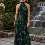 Coradra | Tiered Cutout Sleeveless Midi Dress