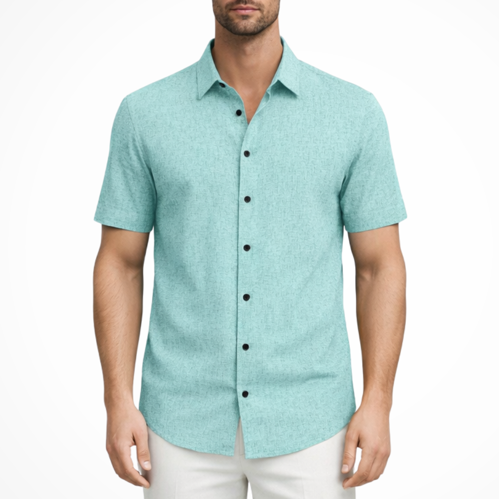 Callum | Men Short Sleeve Button Down Summer Shirt