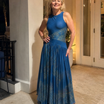 Tovassa | Sleeveless Printed Bodice And Flowing Maxi Skirt Set