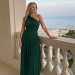 Esmemarie | One Shoulder Draped Bodice Maxi Dress