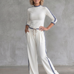 Saffmarie | Fitted Long Sleeve Top Wide Leg Pants Set