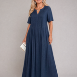 Casrina | Pleated V Neck Midi Dress