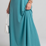 Tesmarie | Sleeveless Tropical Leaf Print Midi Dress