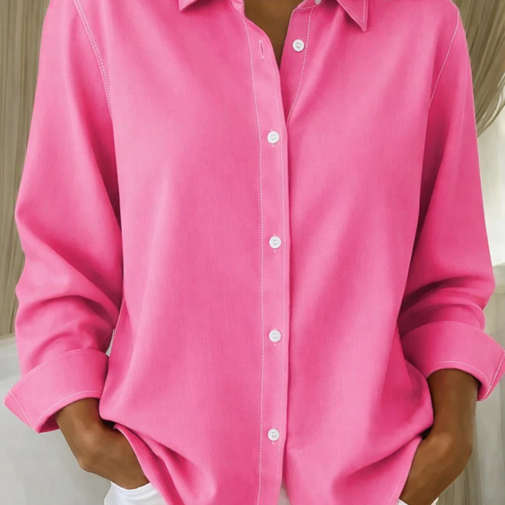 Darcy | Women Relaxed Fit Long Sleeve Collared Button Down Shirt