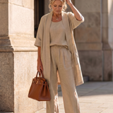 Theassa | Three Piece Relaxed Top Pant Set
