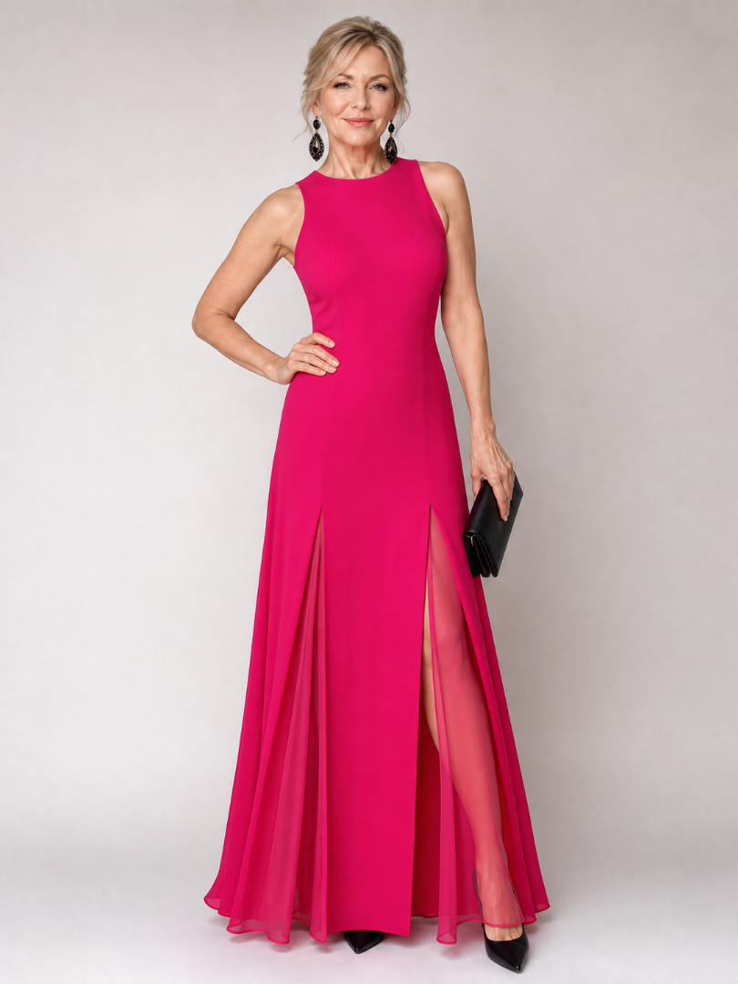 Theawyn | Sleeveless High Neck Maxi Dress