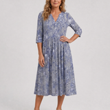 Daline | Vintage Front Three Quarter Sleeve Midi Dress