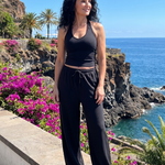 Valmae | Sleeveless Scoop Neck Top And Wide Leg Pants Set