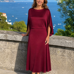Dorine | Draped Overlay Midi Dress