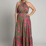 Solla | Draped Halter Midi Dress
