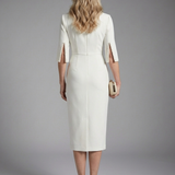 Marbelle | Split Sleeve Fitted Midi Dress