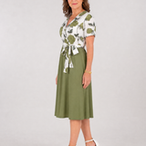 Valwen | Floral Tie Waist Midi Dress