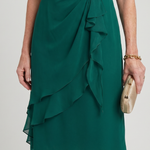 Callassa | Short Sleeve Layered Hem Midi Dress