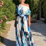 Fiosia | Off Shoulder Floral Print Maxi Dress
