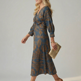 Linnsette | Natural Wrap Midi Dress