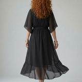 Selrina | Light Drape Midi Dress