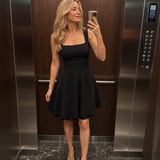 Tamsinlyn | Sleeveless Square Neck Flared Skirt Mini Dress