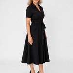 Laebeth | Collared Wrap Waist Midi Dress