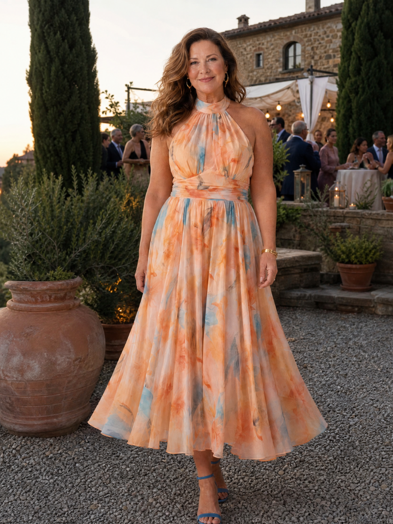 Calra | Soft Halter Midi Dress