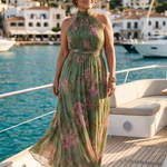 Dahwyn | Gathered Halter Midi Dress