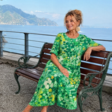 Dalnia | Printed Half Sleeve Midi Dress