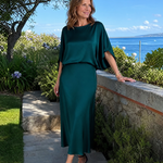 Dorine | Draped Overlay Midi Dress