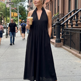 Elibelle | Halter Neck Relaxed Flowing Silhouette Midi Dress