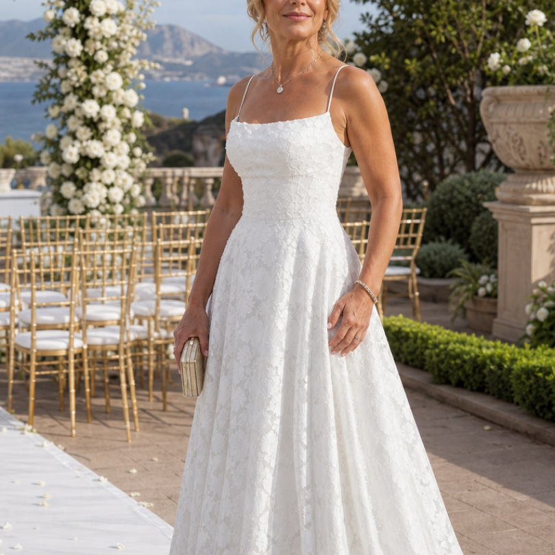 Fiorin | Spaghetti Strap Full Lace Maxi Dress