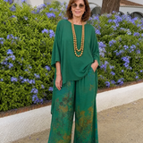 Renssa | High Low Tunic And Wide Leg Pant Set