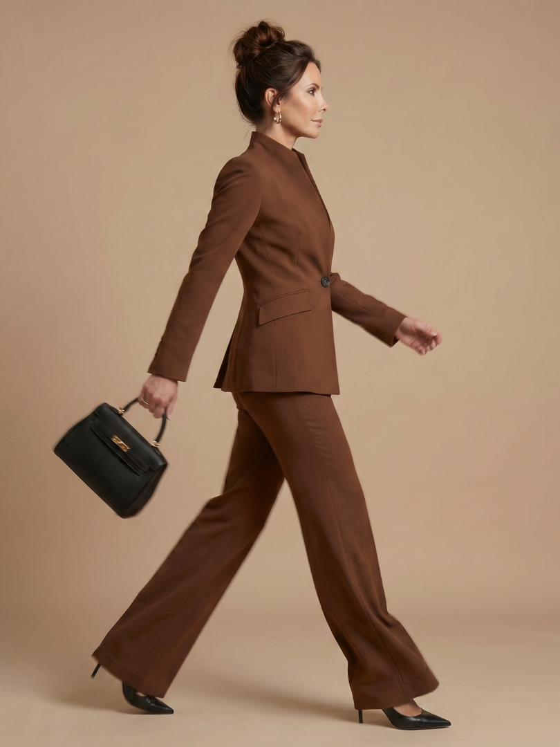 Mirassa | Structured Stand Collar Tailored Suit