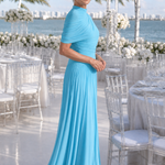 Larnia | One Shoulder Draped Bodice Maxi Dress