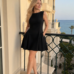Milrose | Sleeveless Structured Flared Skirt Mini Dress