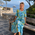 Dalnia | Printed Half Sleeve Midi Dress