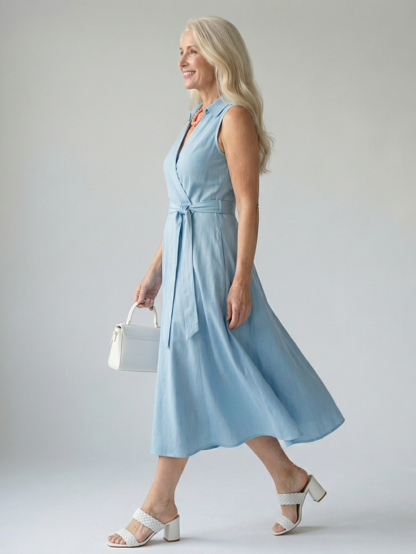 Sennarose | Relaxed Drape Midi Dress
