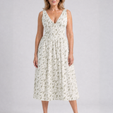 Dalrose | Sleeveless Floral V Neck Midi Dress