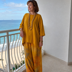 Renssa | High Low Tunic And Wide Leg Pant Set