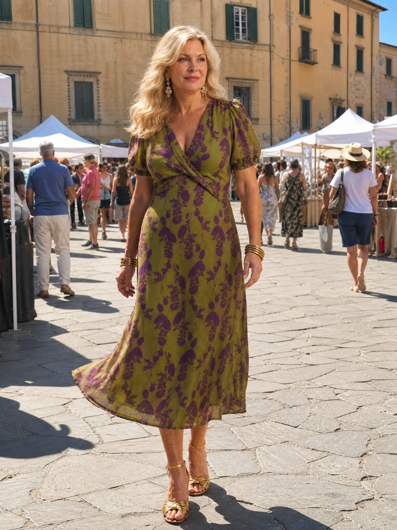 Marine | Relaxed Floral Midi Dress