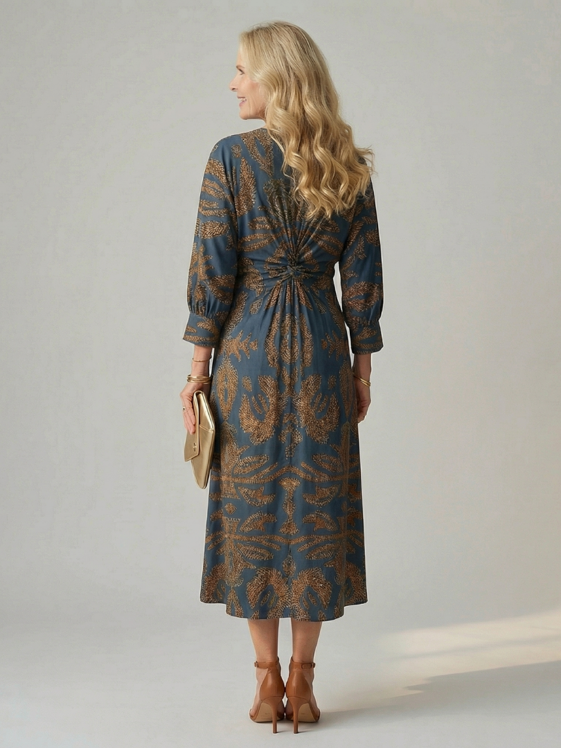 Linnsette | Natural Wrap Midi Dress